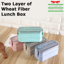 Two Layer of Wheat Fiber Lunch Box